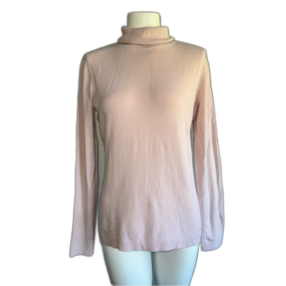 Motive Light Pink Turtleneck Sweater Lightweight Soft Large L - Picture 8 of 8